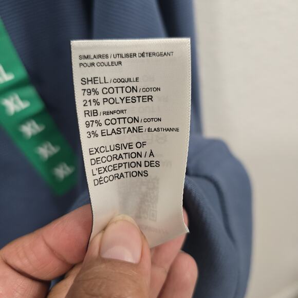 PUMA Mens Sweatshirt Crew Neck Regular Fit Textured Fabric Blue XL Embroidered - Picture 8 of 13